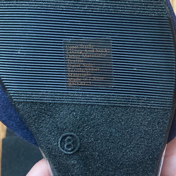 Brand New Women's GAP Two Toned Blue Suede D'orsay Flats Size 8 - Picture 9 of 9